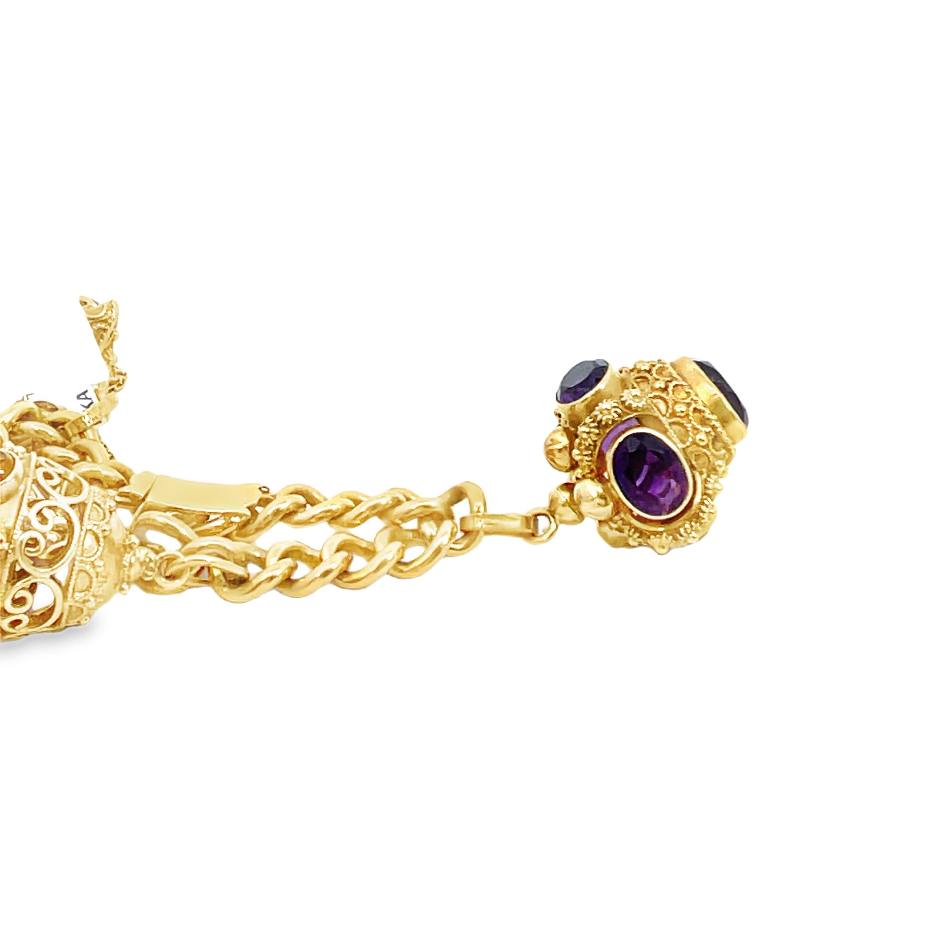 Tiffany & Co. Vintage Yellow Gold Charm Bracelet 6