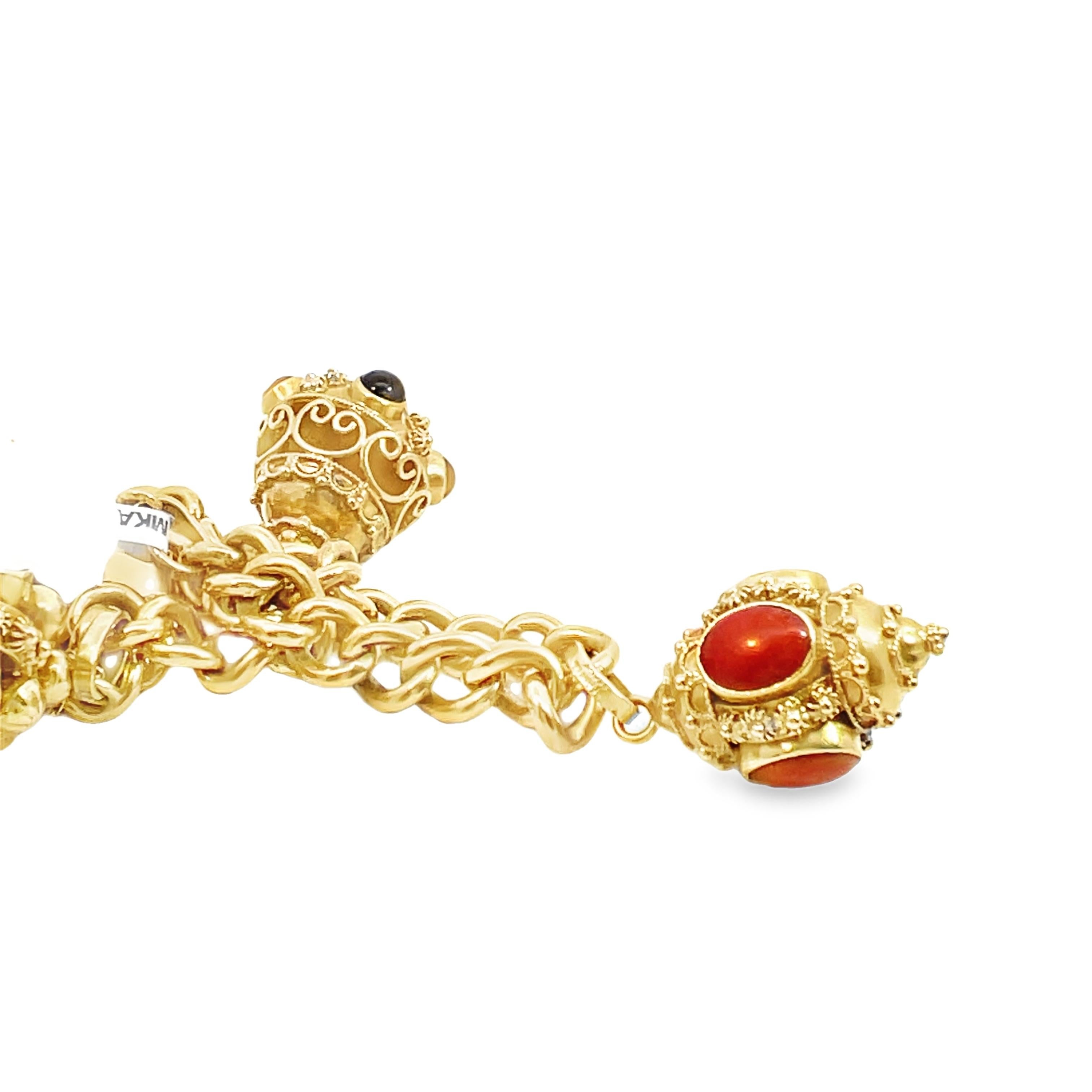Tiffany & Co. Vintage Yellow Gold Charm Bracelet 7