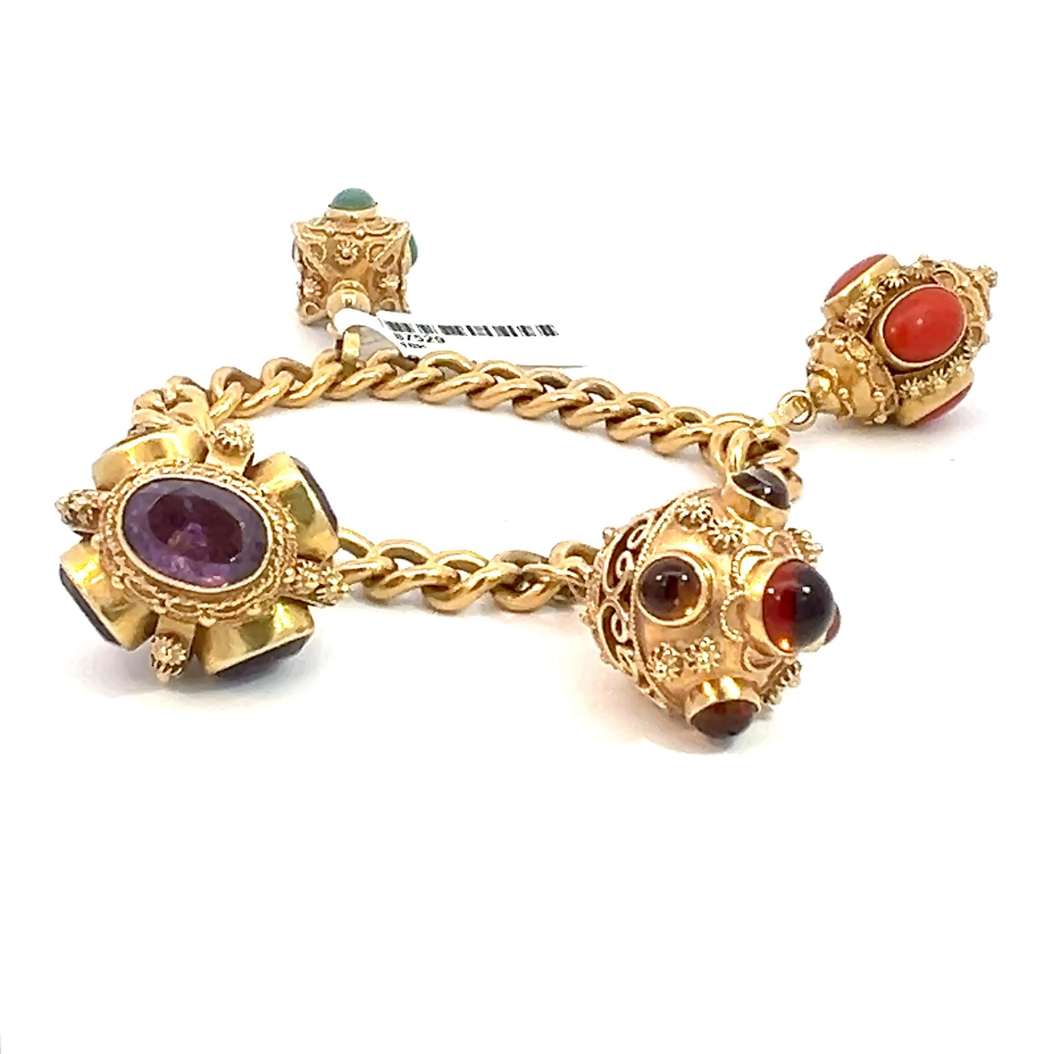 Women's or Men's Tiffany & Co. Vintage Yellow Gold Charm Bracelet