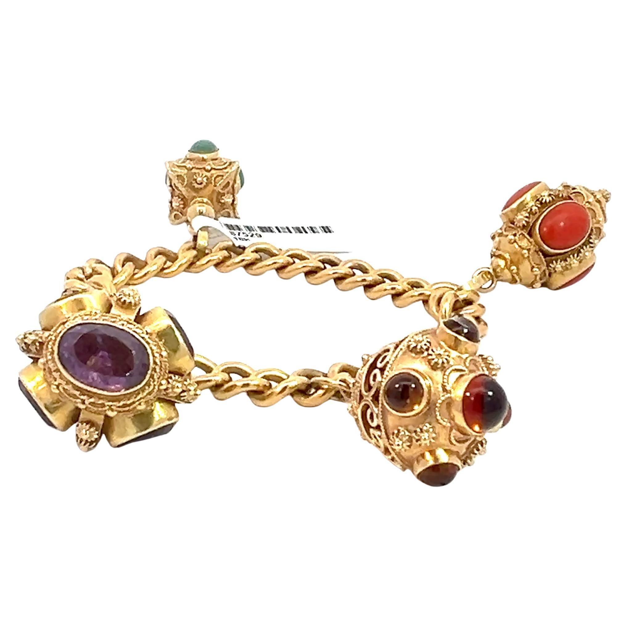 Tiffany & Co. Vintage Yellow Gold Charm Bracelet