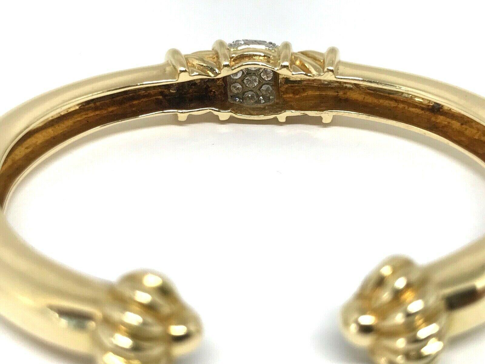 Women's Tiffany & Co. Vintage Yellow Gold Diamond Bangle Bracelet