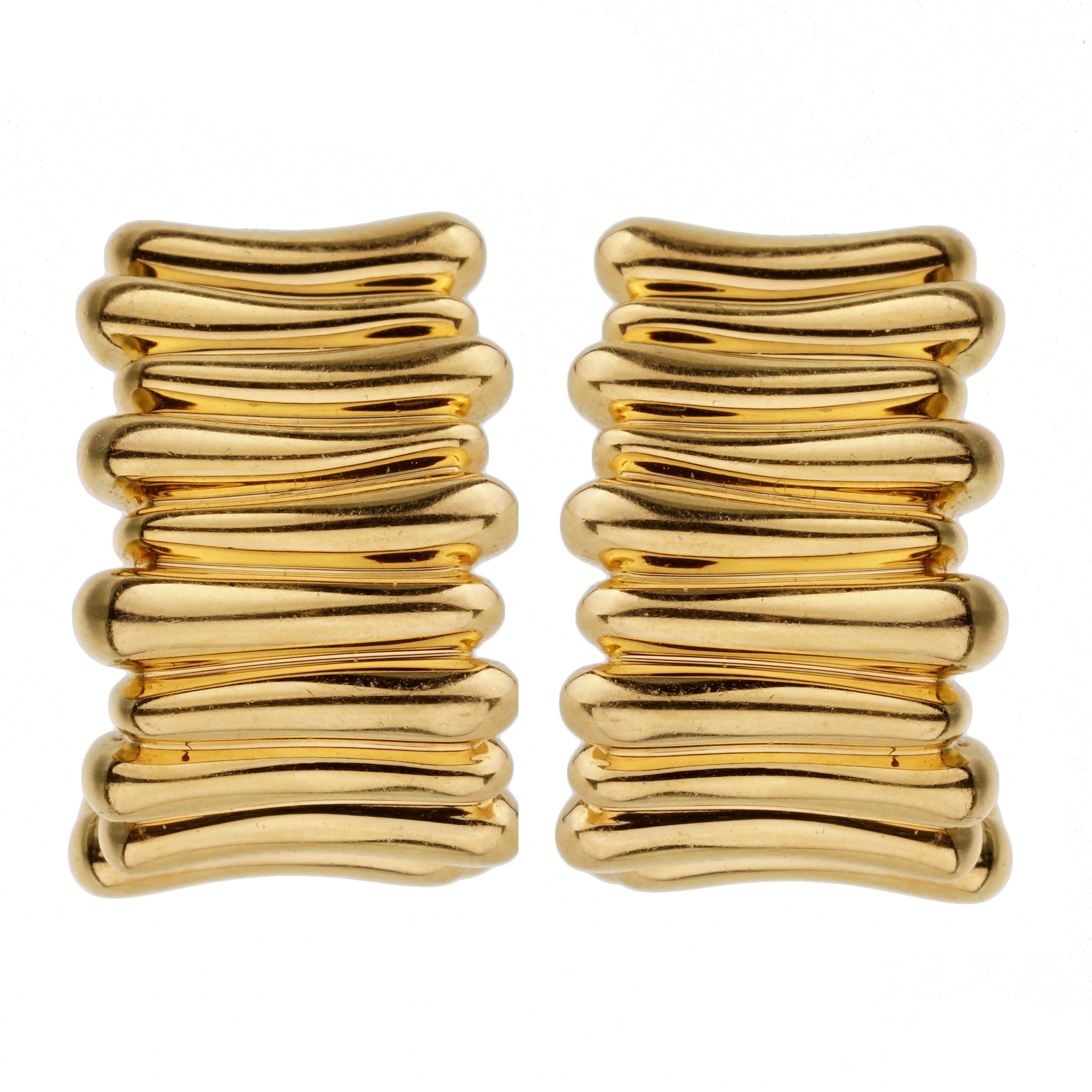 Tiffany & Co Vintage Gelbgold Ohrringe im Zustand „Hervorragend“ im Angebot in Feasterville, PA