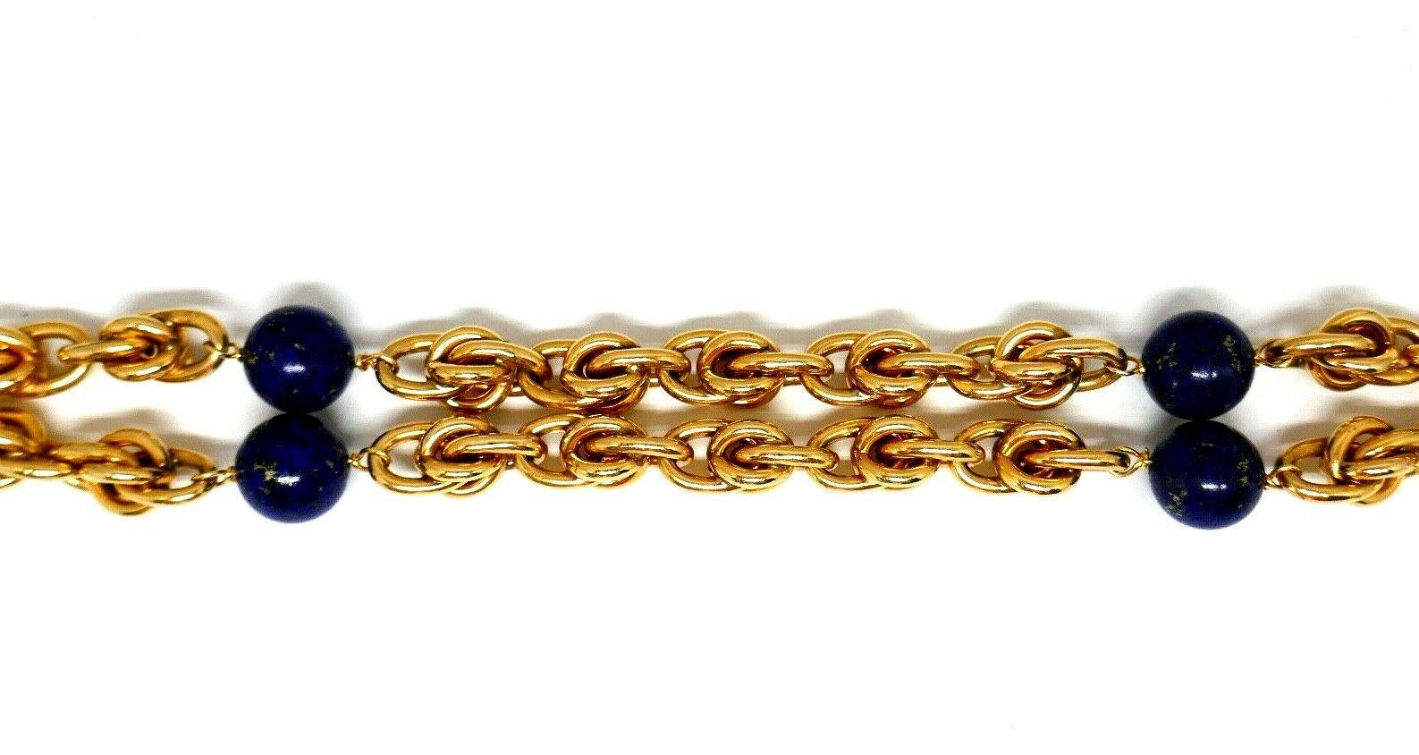 Tiffany & Co. Vintage Yellow Gold Lapis Lazuli Chain Necklace 4