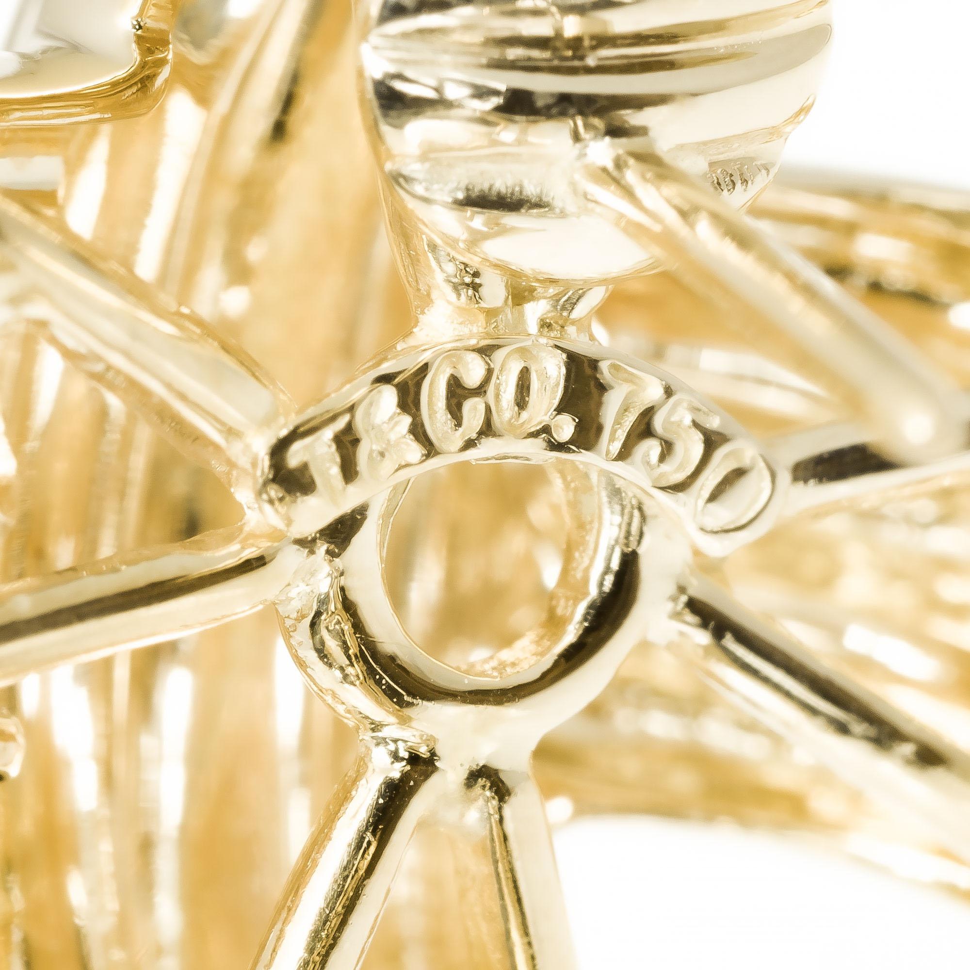 tiffany gold cross earrings
