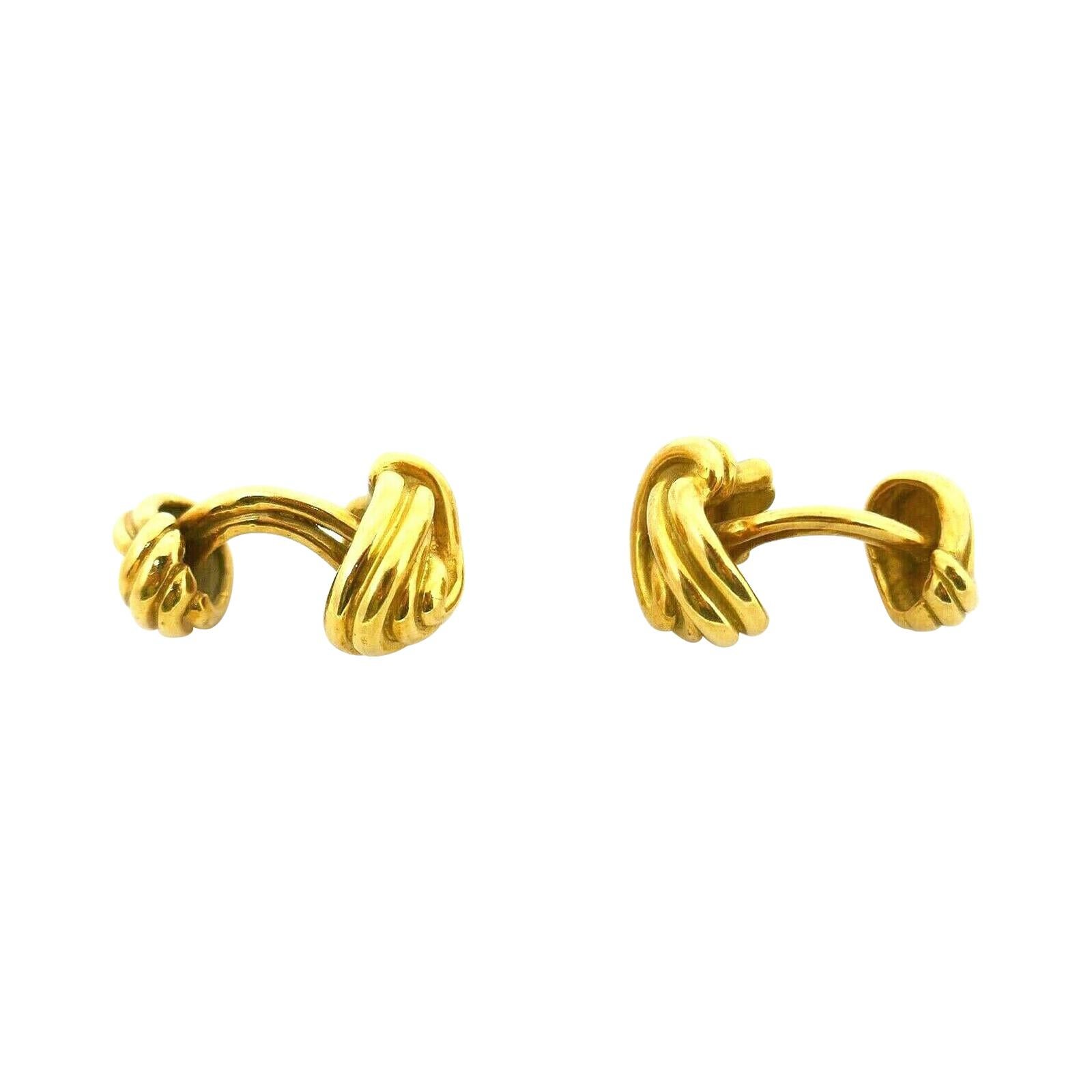 Tiffany & Co. Vintage Yellow Gold Swirled Knot Cufflinks