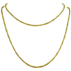 Tiffany & Co. Retro Yellow Gold Wheat Chain Necklace