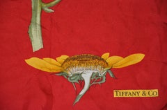 Tiffany & Co. Vividly Colorful "Blooming Sunflowers" Silk Scarf.