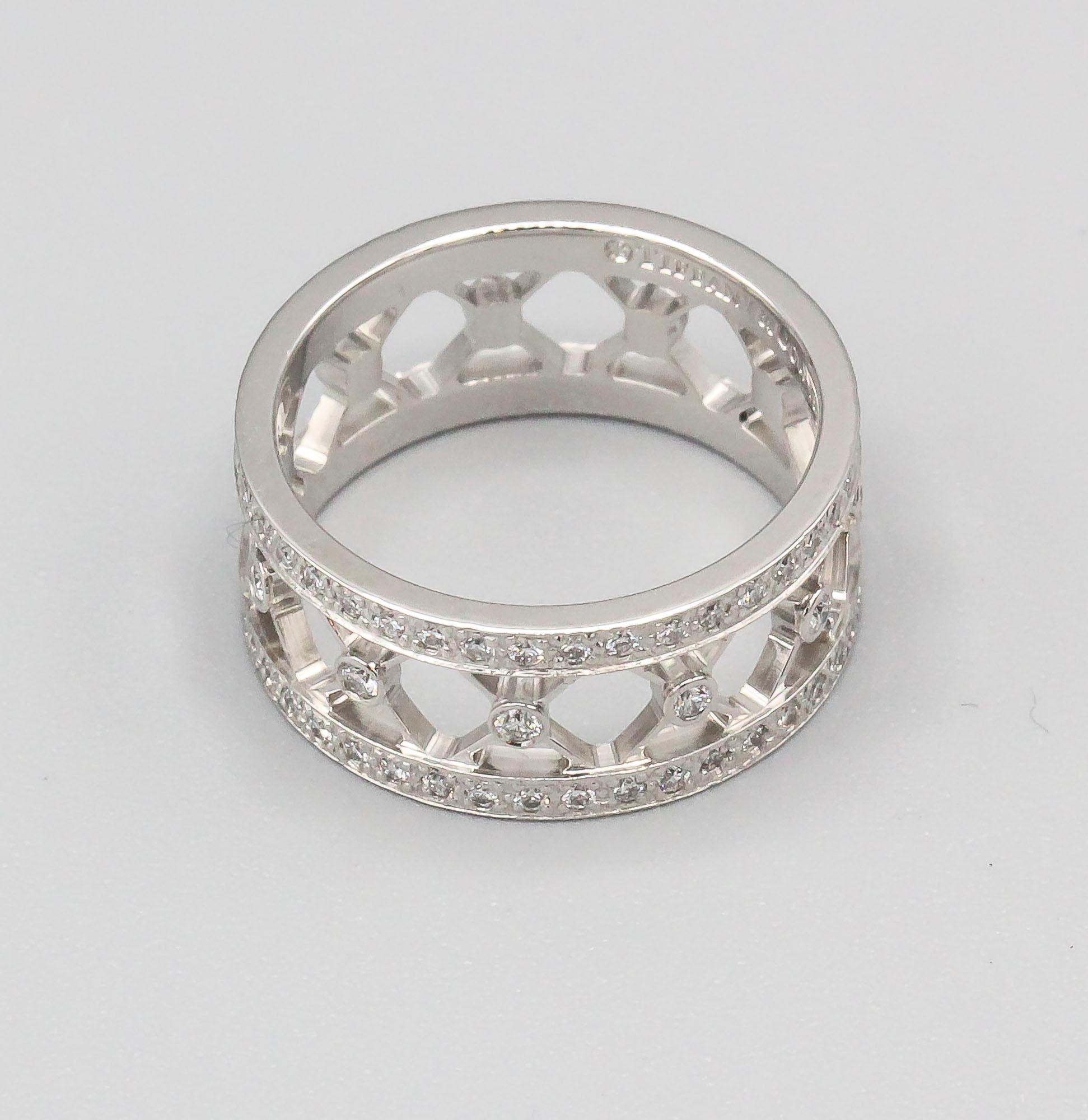 Fine platinum and diamond band ring from the 
