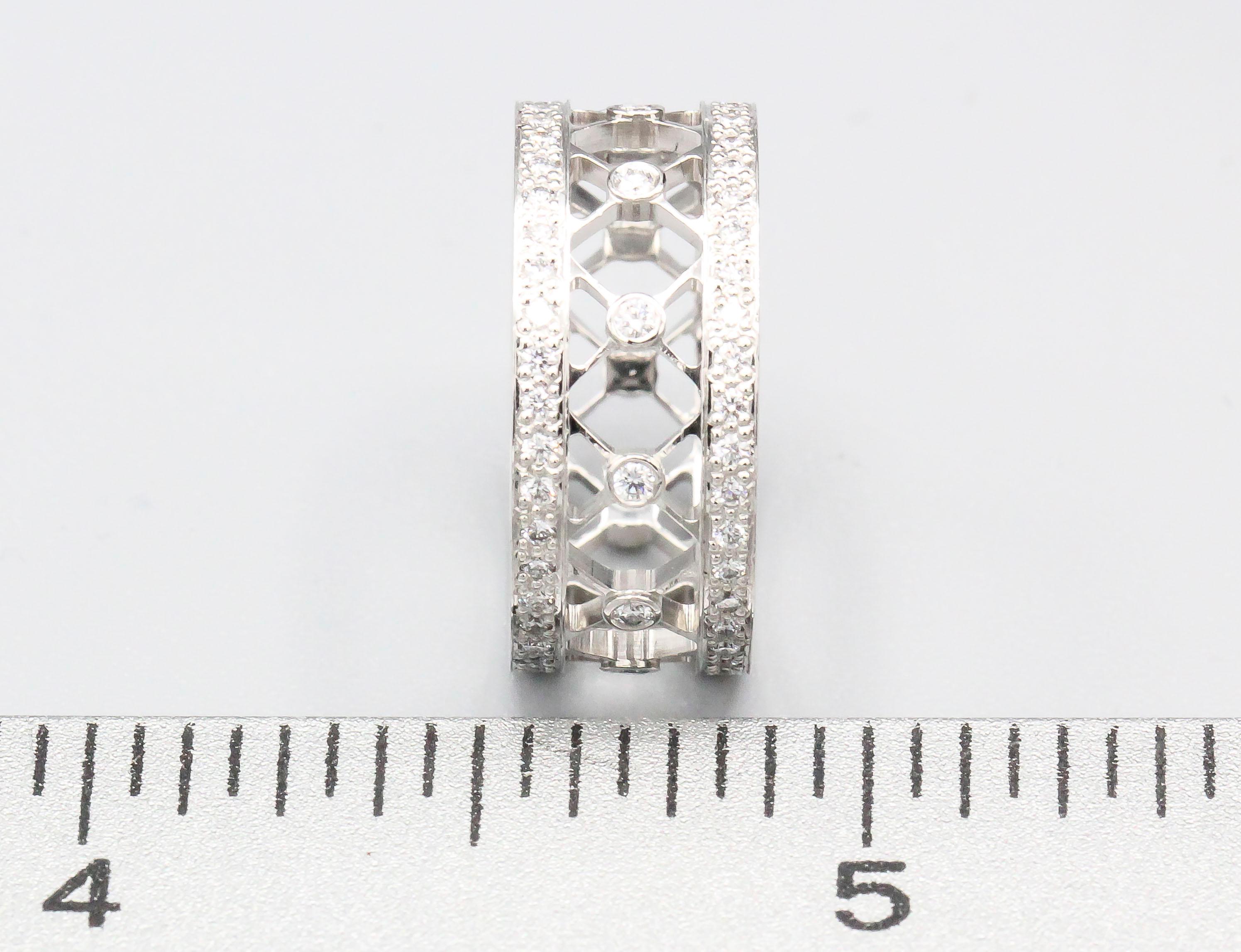 Contemporary Tiffany & Co. Voile Diamond and Platinum Band Ring sz. 5.25
