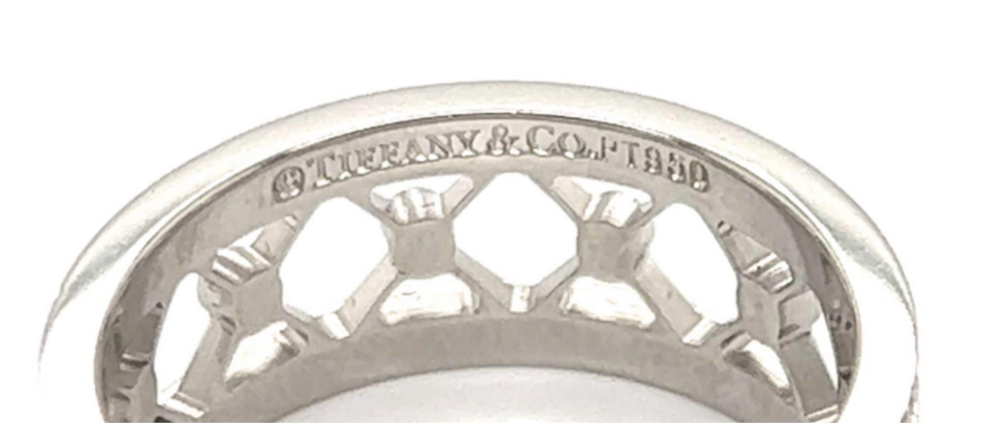 Modern Tiffany & Co. Voile Diamond Platinum Open Band Ring For Sale