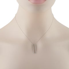Tiffany & Co. Voile Platinum 0.30ct Diamond Bar Necklace TI11-031326