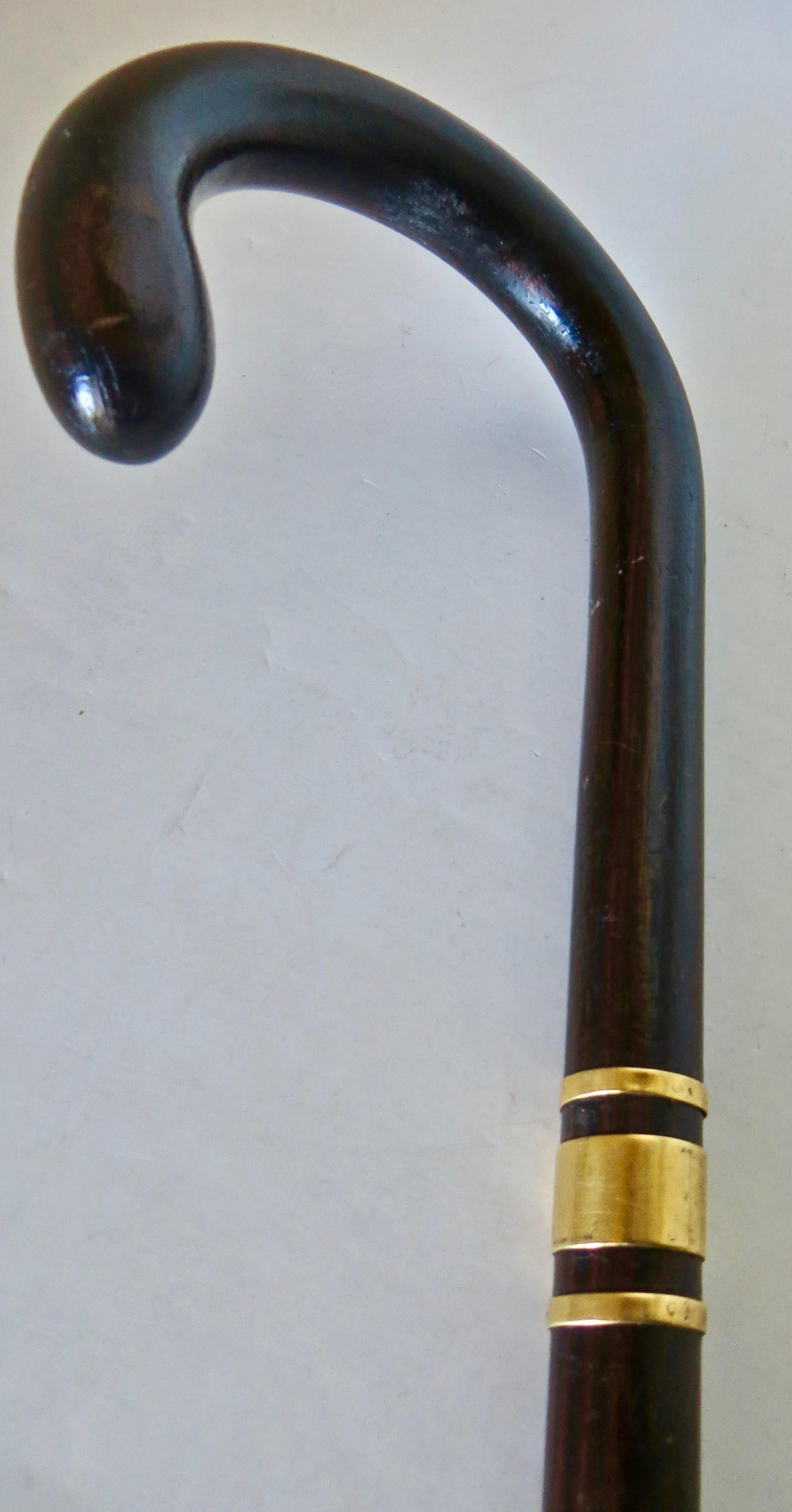 Art Deco Tiffany & Co. Walking Stick, 18-Karat Gold Band, circa 1925