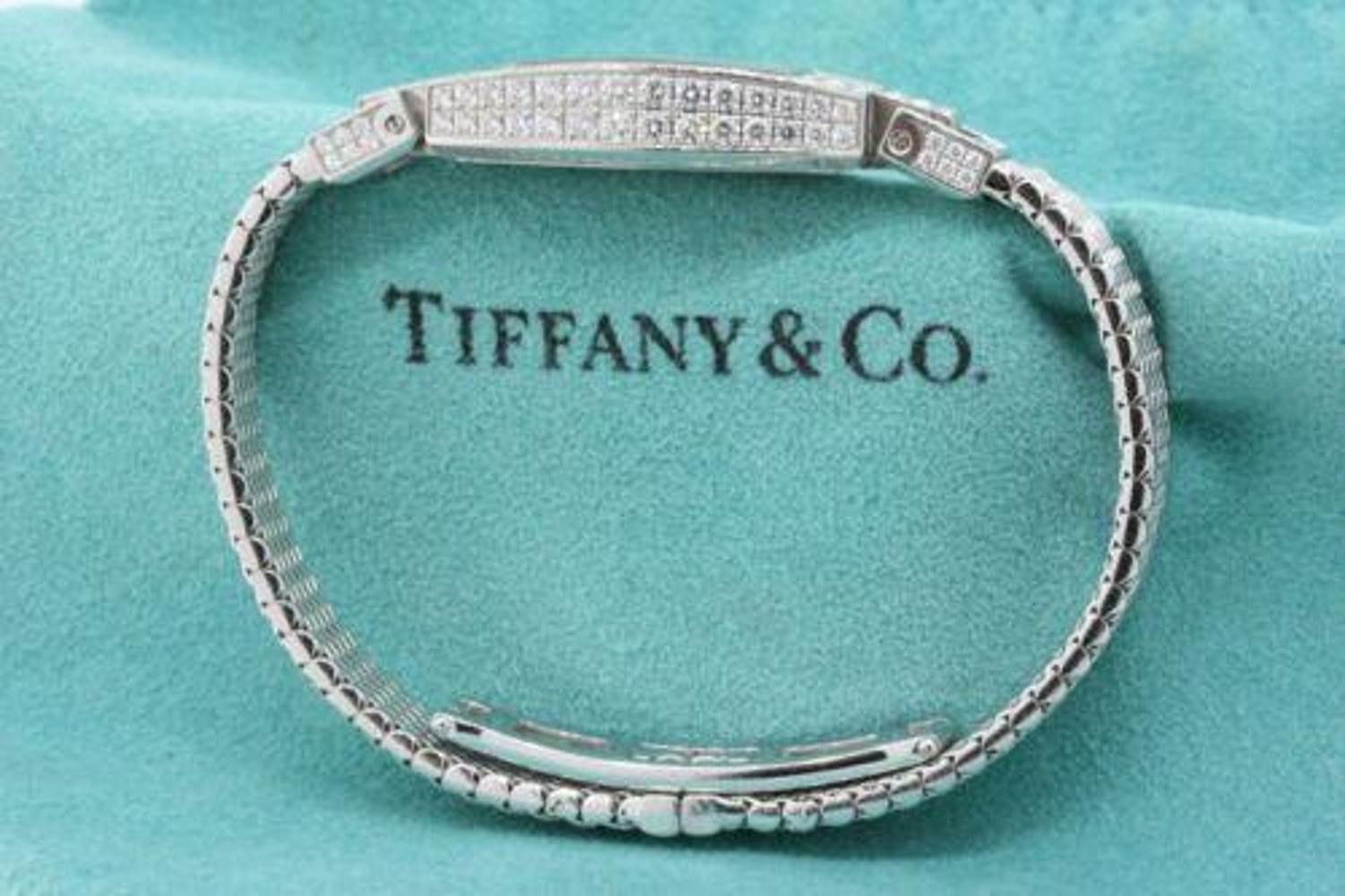 Round Cut Tiffany & Co. Watch Ladies 18k White Gold Diamonds EVERYWHERE 2.50ct FG VS WOW! For Sale