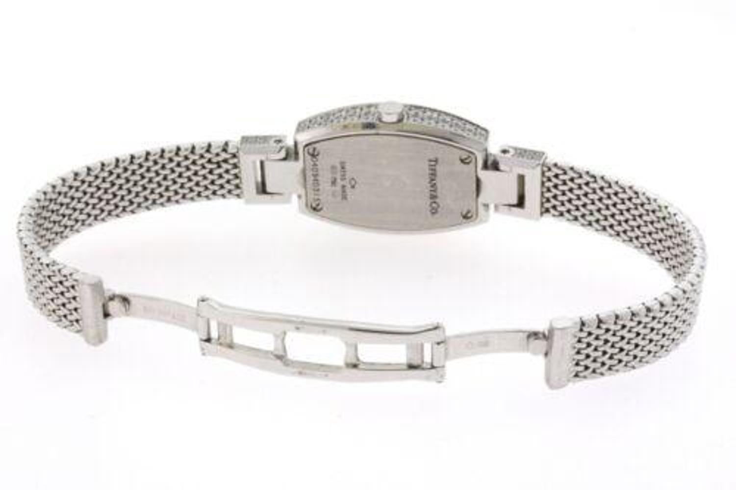 Women's Tiffany & Co. Watch Ladies 18k White Gold Diamonds EVERYWHERE 2.50ct FG VS WOW! For Sale