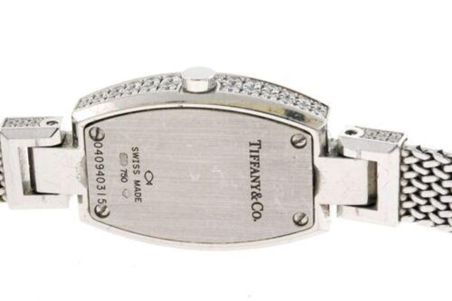 Tiffany & Co. Watch Ladies 18k White Gold Diamonds EVERYWHERE 2.50ct FG VS WOW! For Sale 1