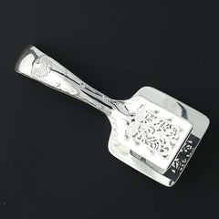 Tiffany & Co Wave Edge 1884 Asparagus Tongs Serving Sterling Silver