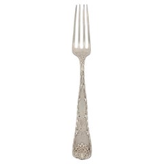 Tiffany & Co Wave Edge Sterling Silver Fork w/Monogram 7 1/8" #18878