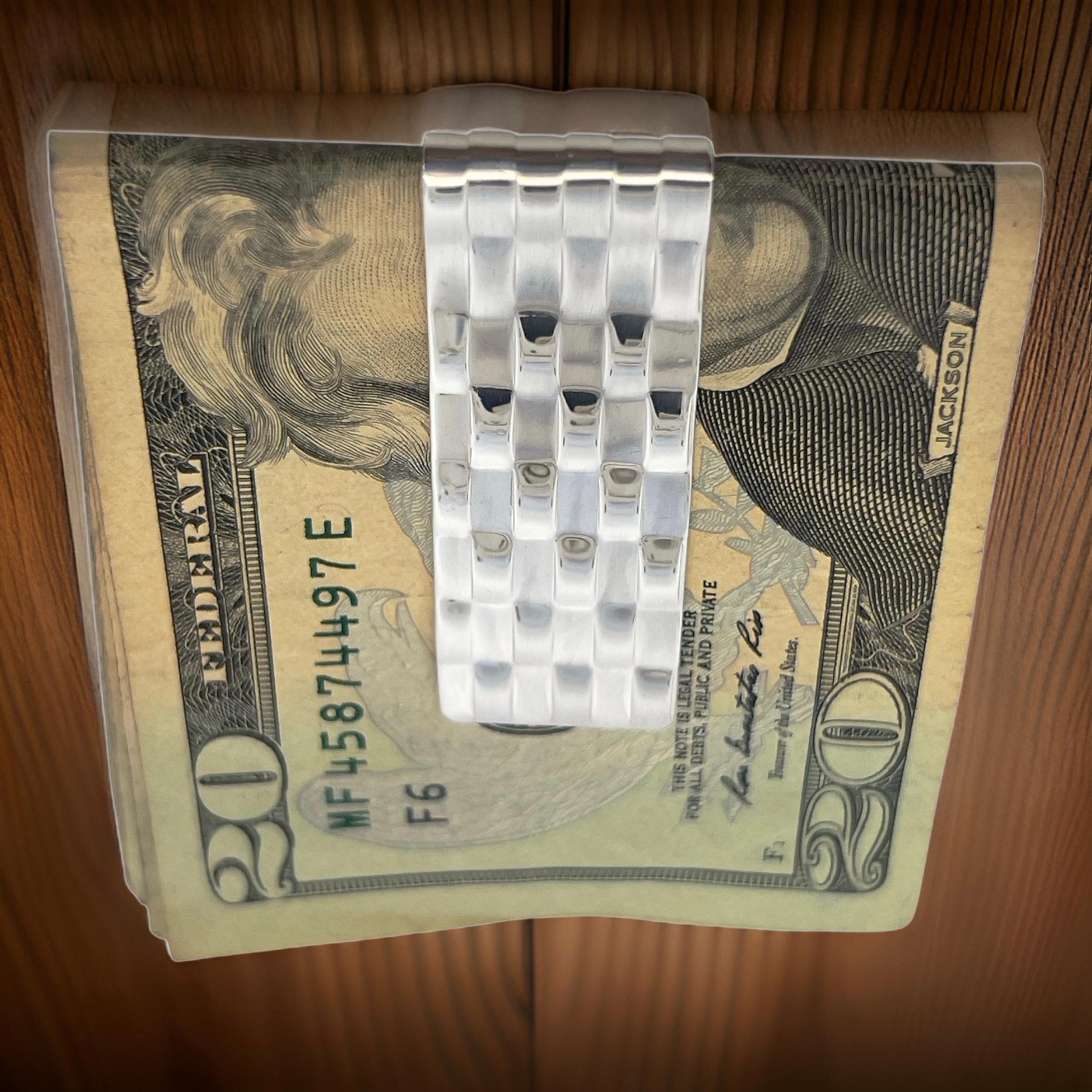 Pinza para billetes Tiffany & Co Plata de ley tejida 16,6 gramos Estate en venta 6