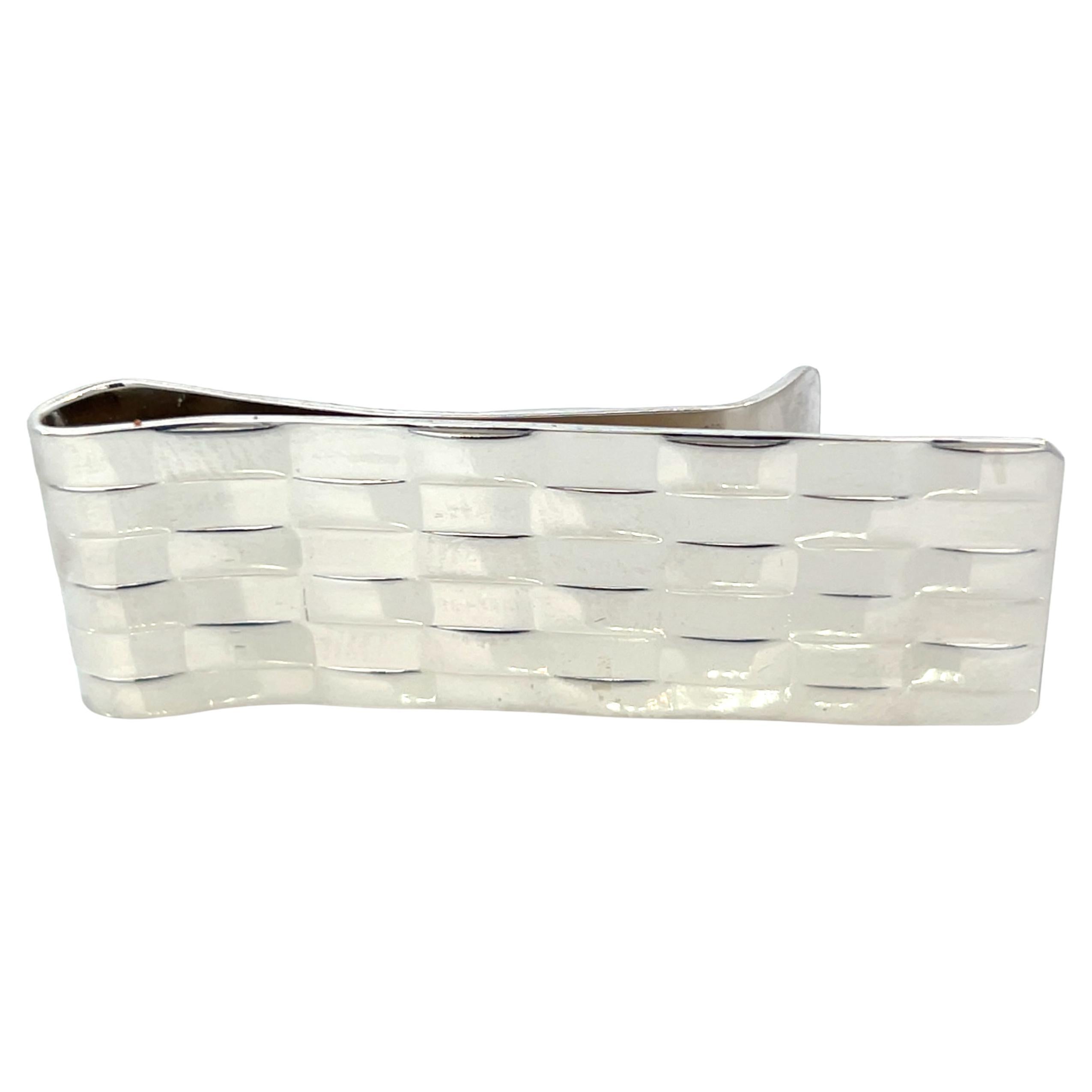 Pinza para billetes Tiffany & Co Plata de ley tejida 16,6 gramos Estate