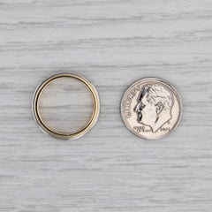 Tiffany & Co Wedding Band 18k Gold Platinum Ring 2-toned Stackable Size 5 w/ Box