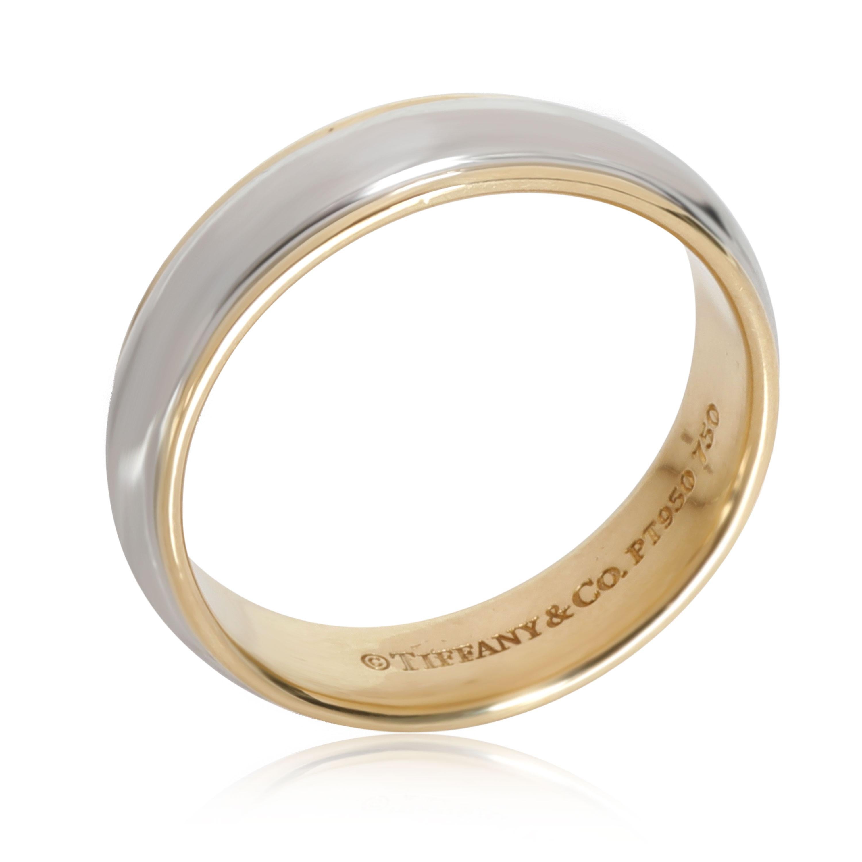 Tiffany & Co. Hochzeitsring aus 18 Karat Gelbgold/Platin im Zustand „Hervorragend“ in New York, NY
