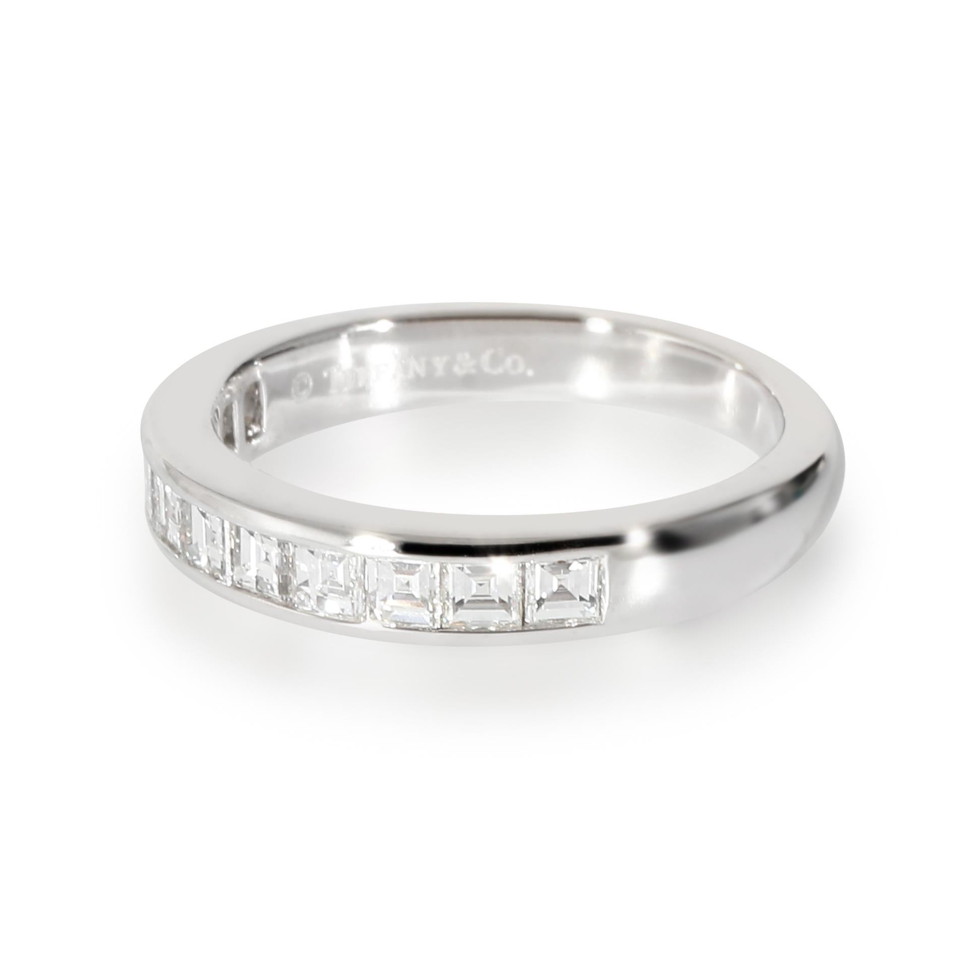 Women's Tiffany & Co. Wedding Band in Platinum 0.71 CTW For Sale