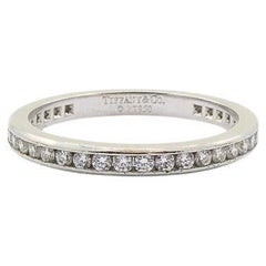 Tiffany & Co. Alianza de boda Anillo de diamantes en platino
