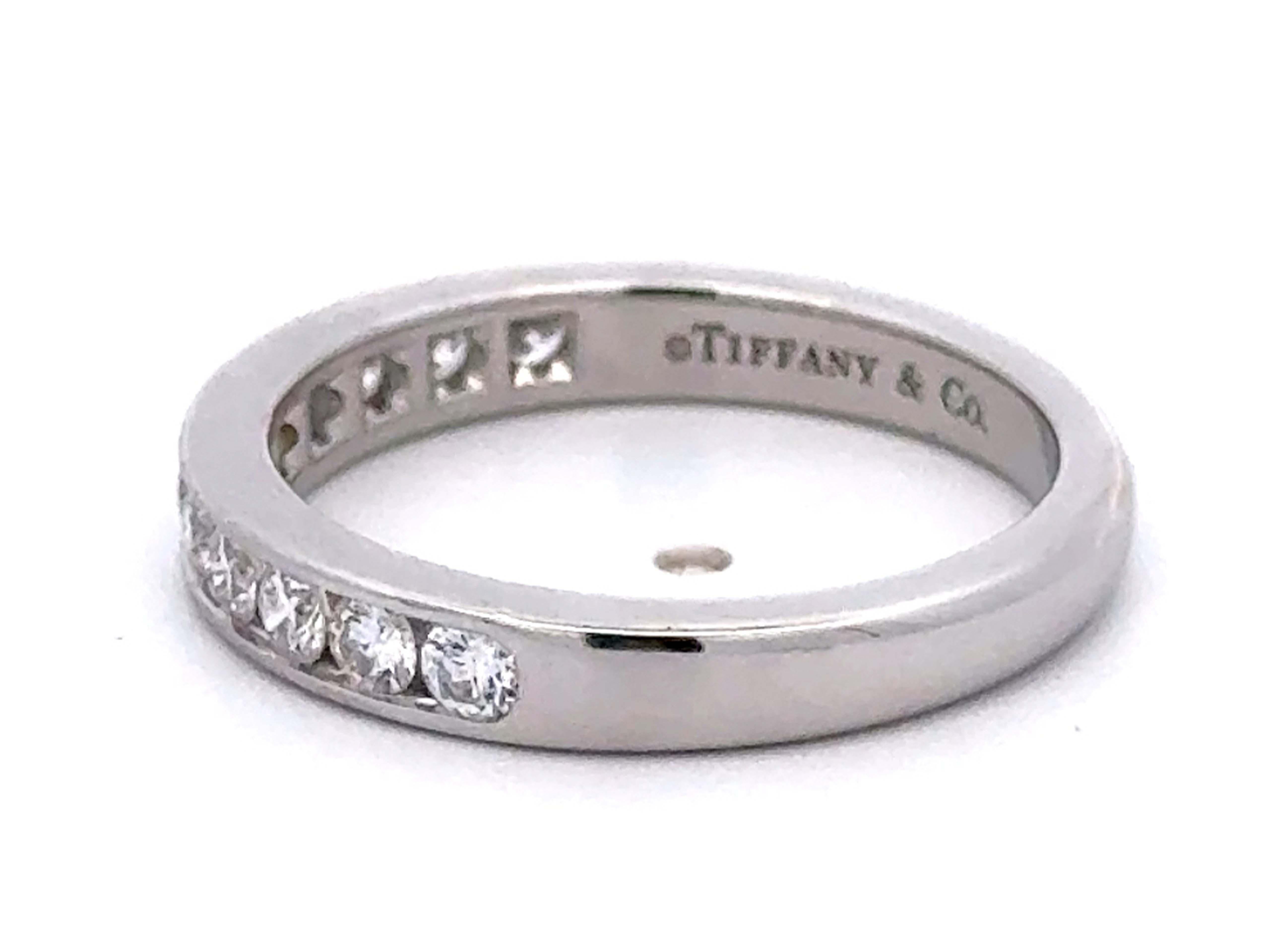 Tiffany & Co. Fede nuziale in platino in vendita 3