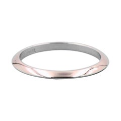 Tiffany & Co. Wedding Band Ring Knife Edge Design in Platinum 2 mm