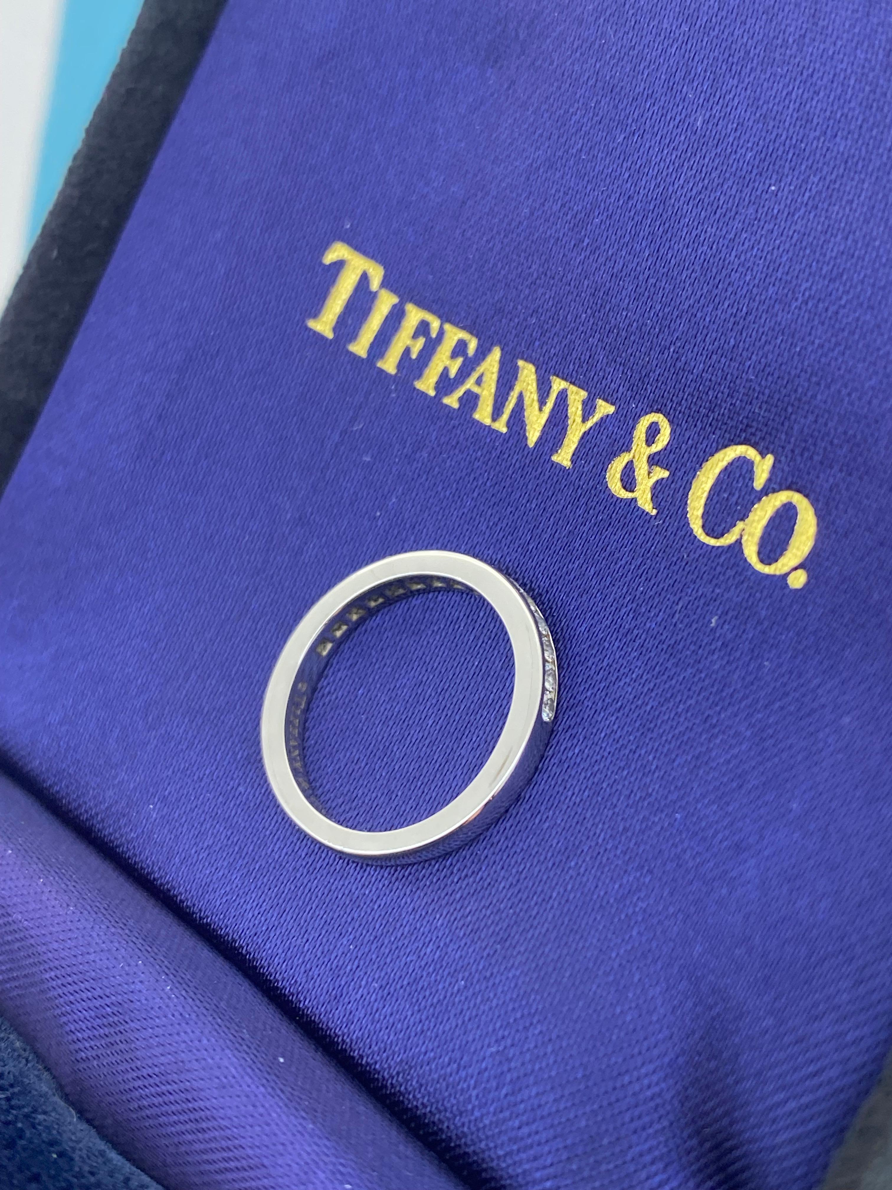 Ensemble de mariage Tiffany & Co : Bague de fiançailles à diamant taille princesse + bracelet à diamant en vente 4