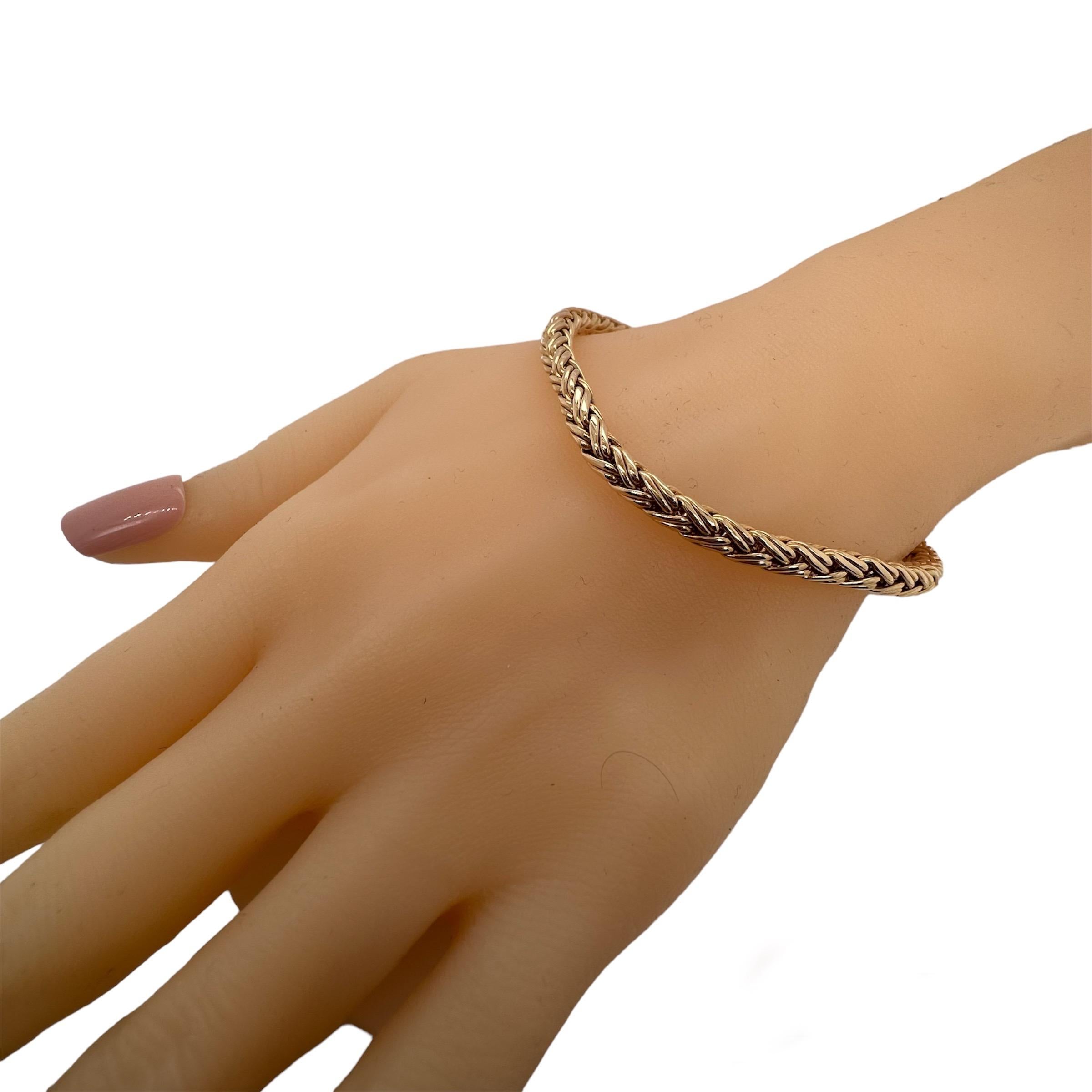 Tiffany & Co. Bracelet de corde tressée en or jaune 14k en vente 6
