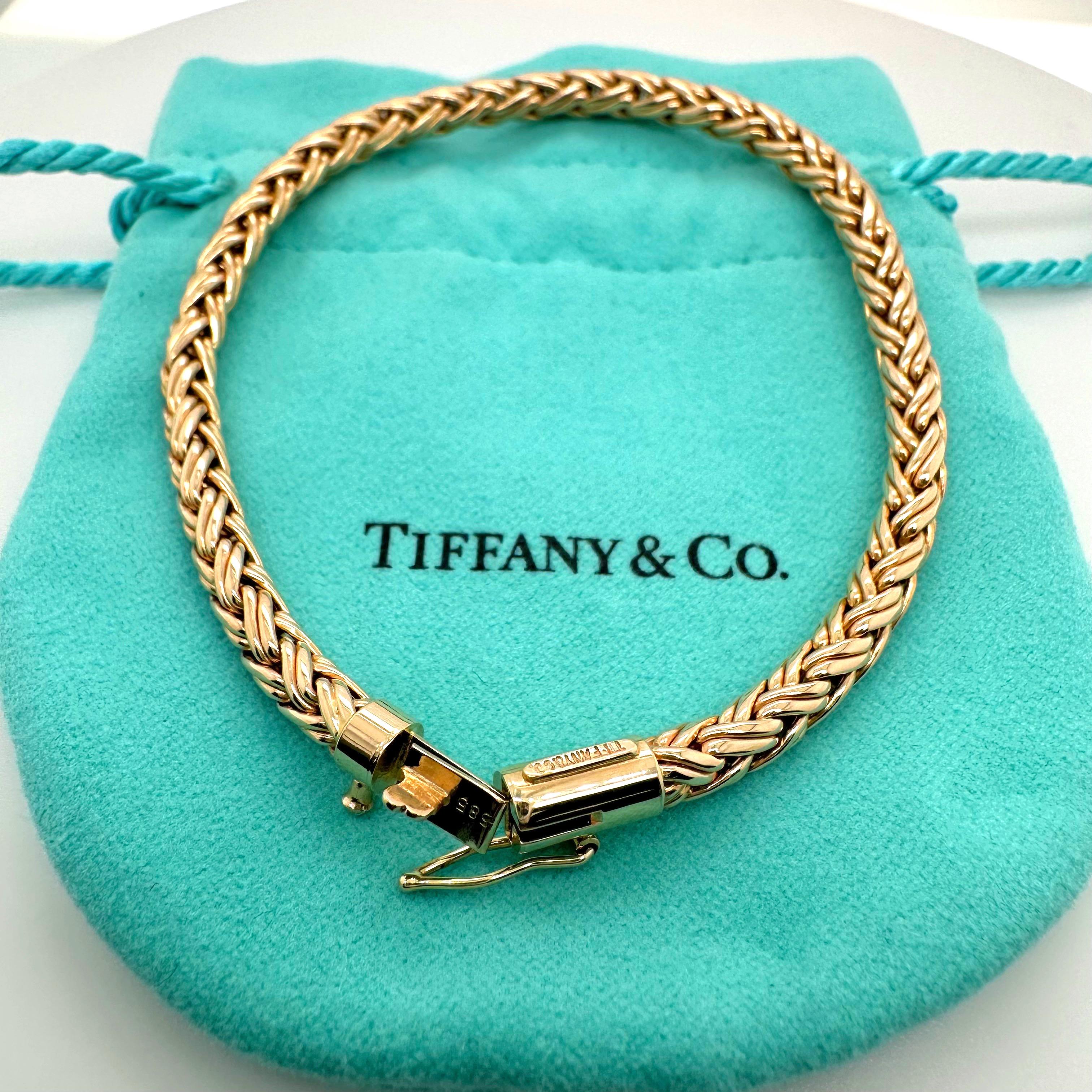 14k gold braided bracelet