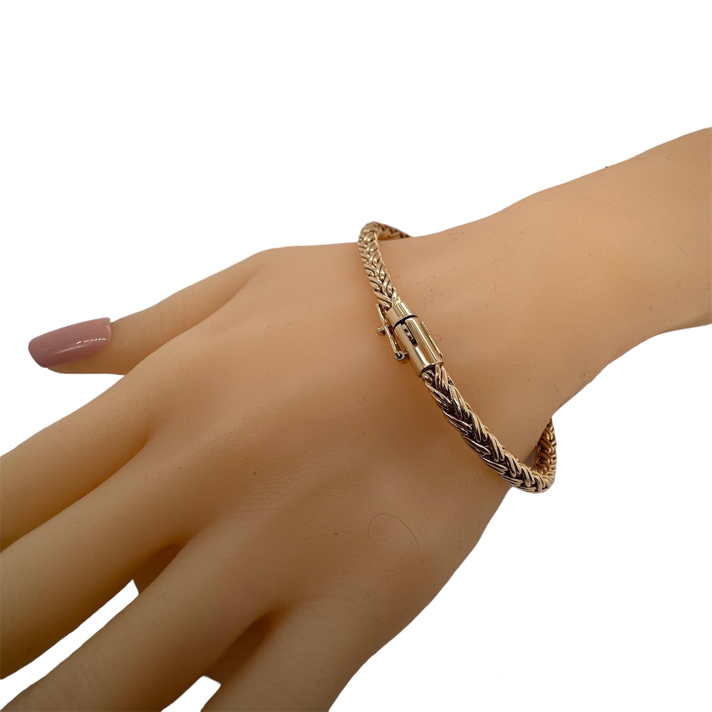 14k gold braided bracelet