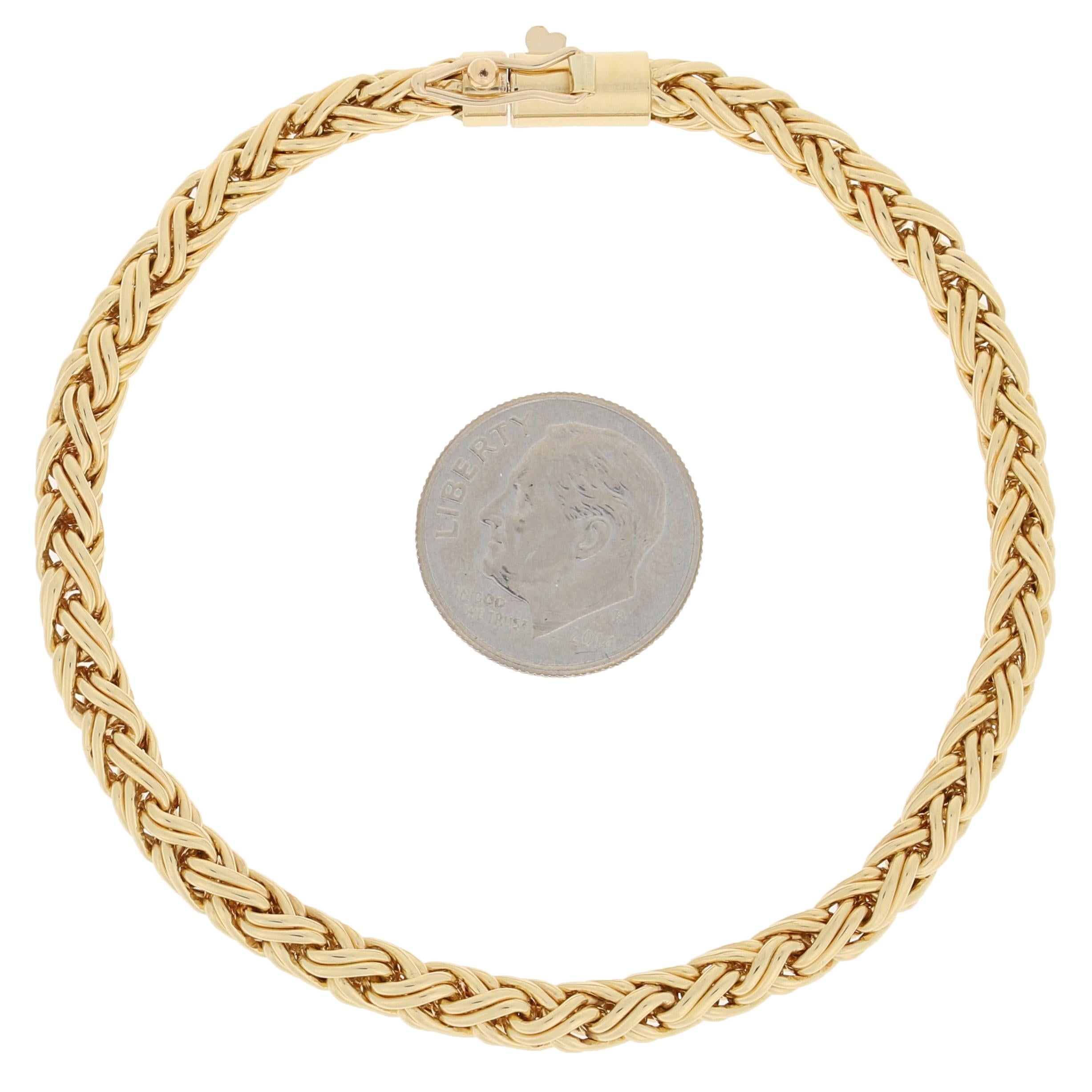 Women's Tiffany & Co. Wheat Chain Bracelet, 18 Karat Yellow Gold Designer