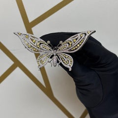 Tiffany & Co. White And Yellow Diamond Butterfly Pendant Brooch