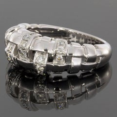 Tiffany & Co. White Gold 0.36 Carat Vannerie Basket Weave Ring
