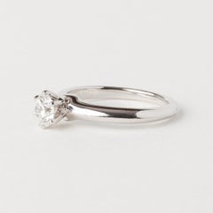 Tiffany & Co White Gold 0.54ct Round Diamond Solitaire Engagement Ring