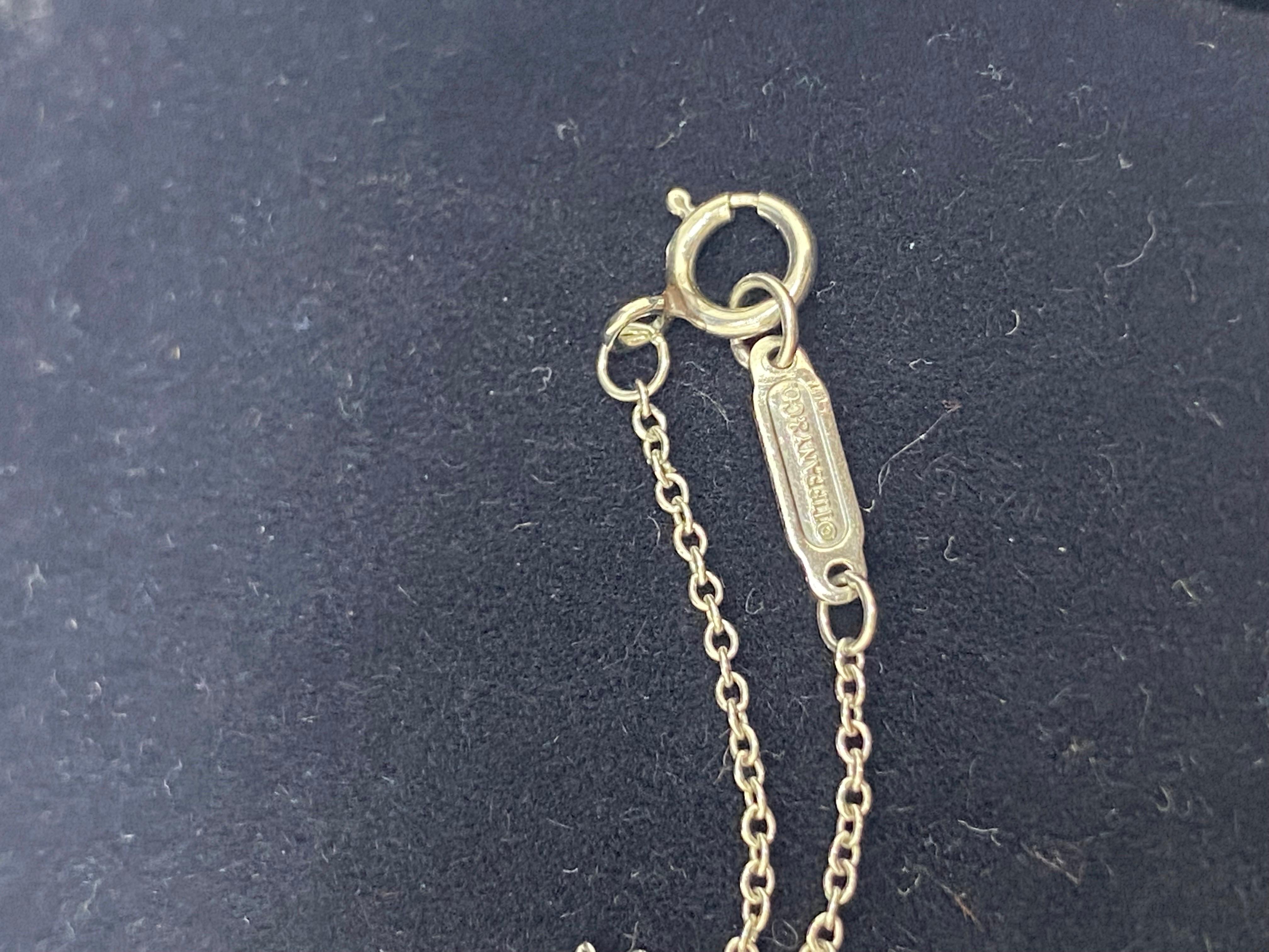 Tiffany & Co Weiß Platin 950 Herz-Diamant-Halskette 1