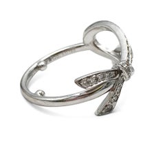 Tiffany & Co. White Gold and Diamond Bow Ring