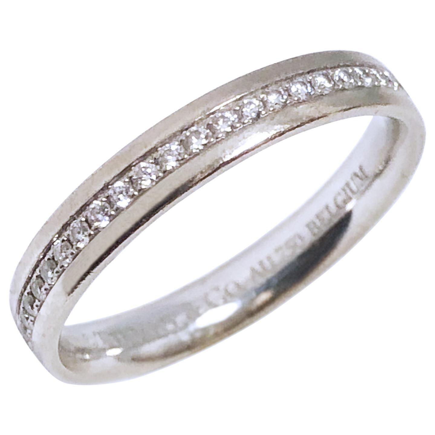 Tiffany & Co. White Gold and Diamond Eternity Band Ring