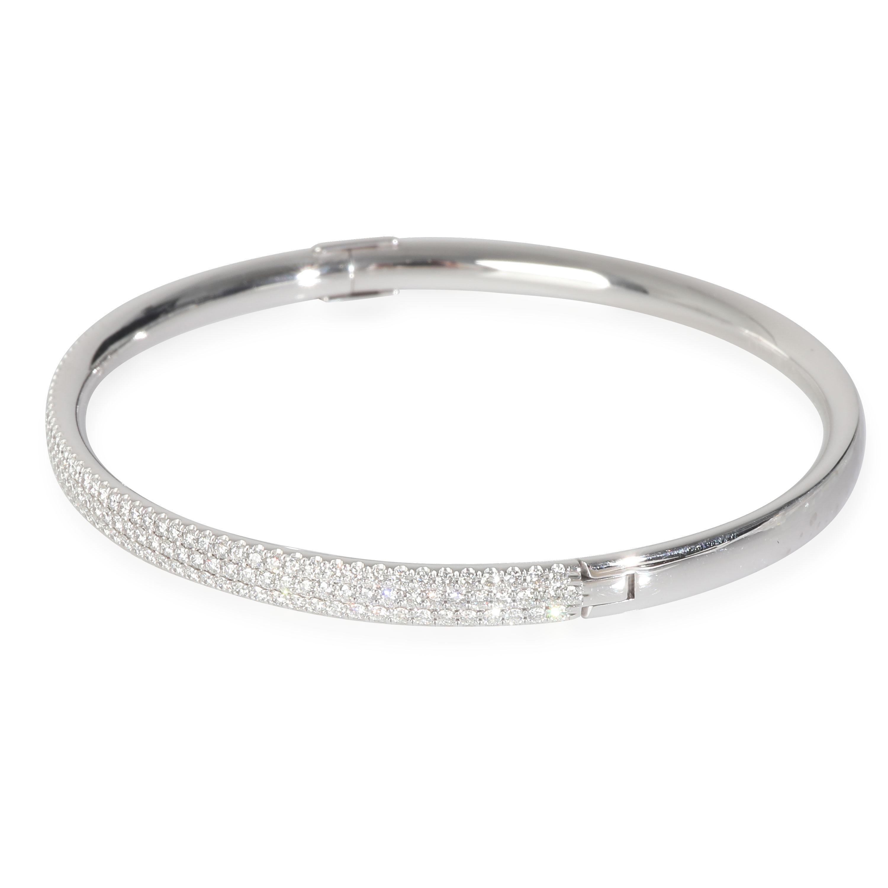 Tiffany & Co. Bracciale Metro a 3 file di diamanti in oro bianco In condizioni ottime in vendita a New York, NY