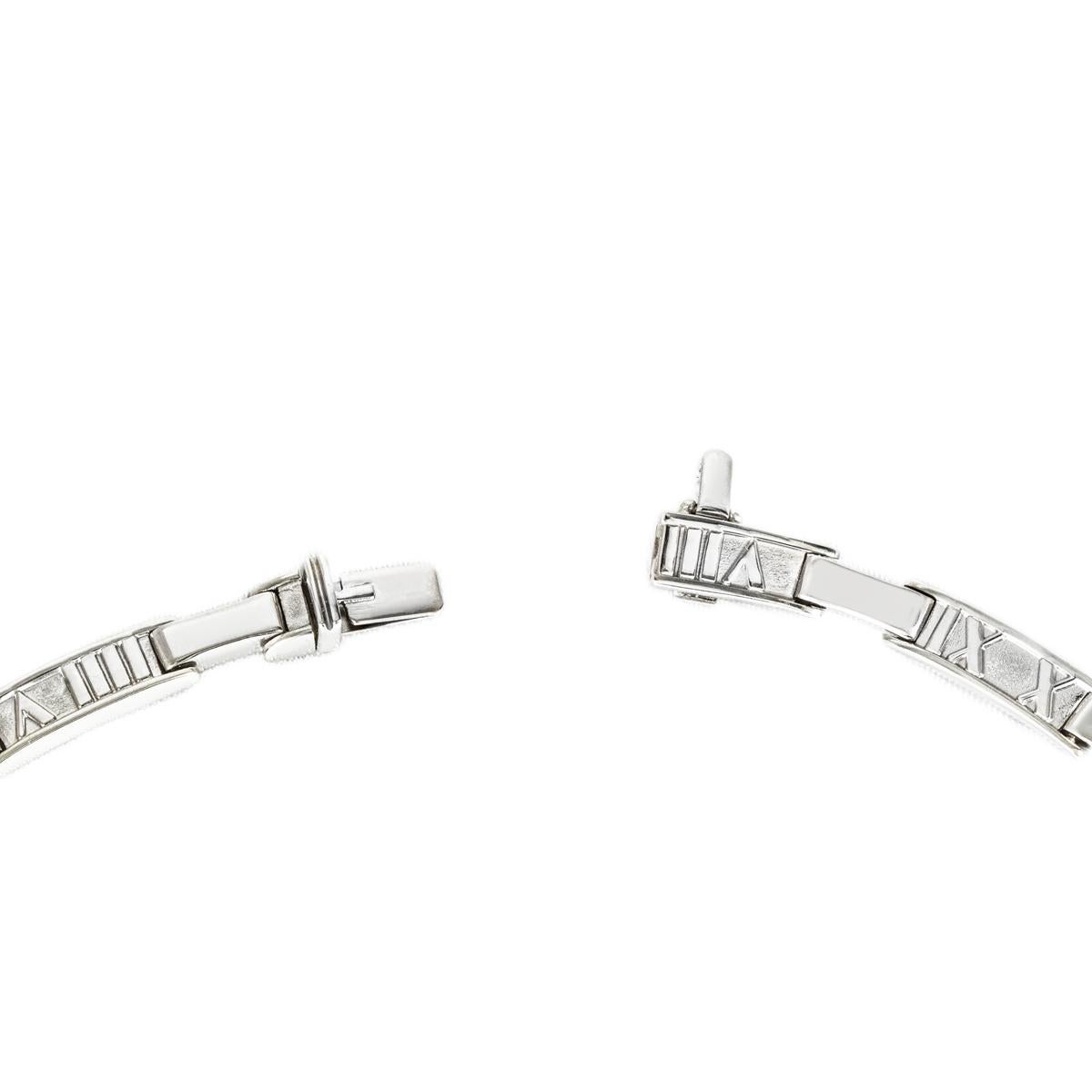 Tiffany & Co. Collana Atlas con diamante in oro bianco 1,50ct TDW In condizioni ottime in vendita a Mayfair, London, London