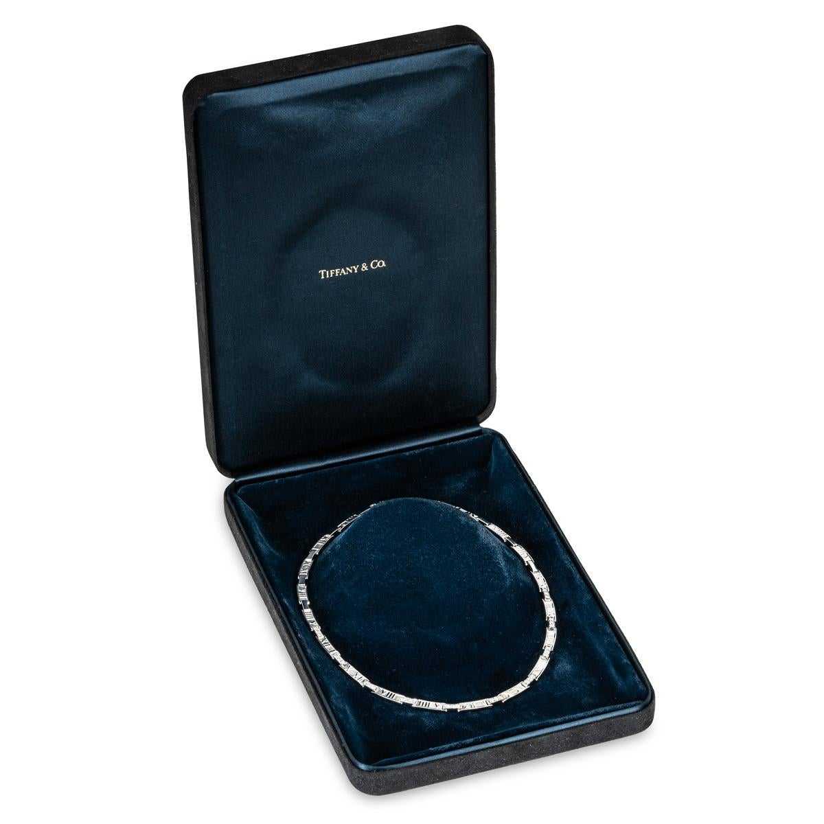 Donna Tiffany & Co. Collana Atlas con diamante in oro bianco 1,50ct TDW in vendita