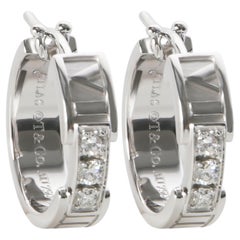 Tiffany & Co. Orecchini a cerchio Atlas in oro bianco con diamanti