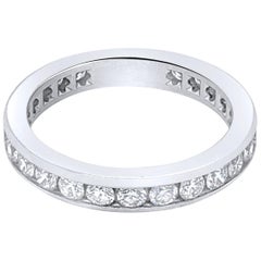 Vintage Tiffany 
Co. White Gold Diamond Band Ring