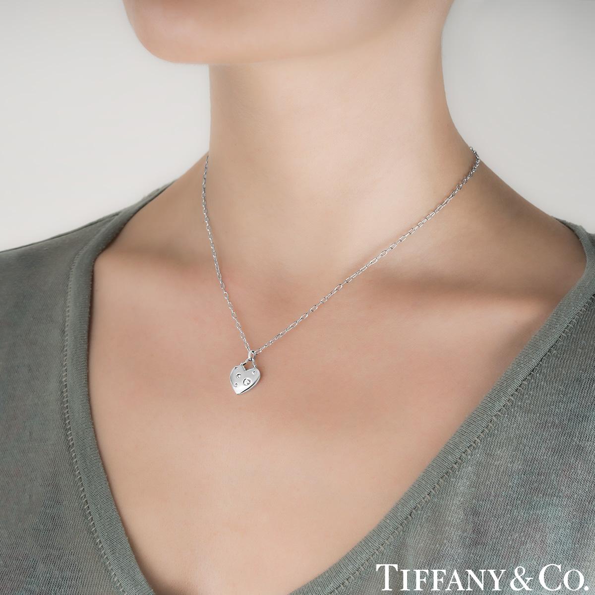 Women's or Men's Tiffany & Co. White Gold Diamond Etoile Pendant