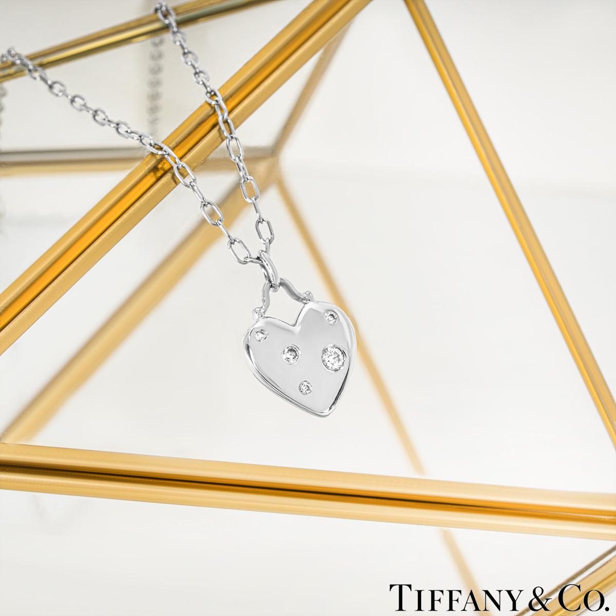 Tiffany & Co. White Gold Diamond Etoile Pendant 2