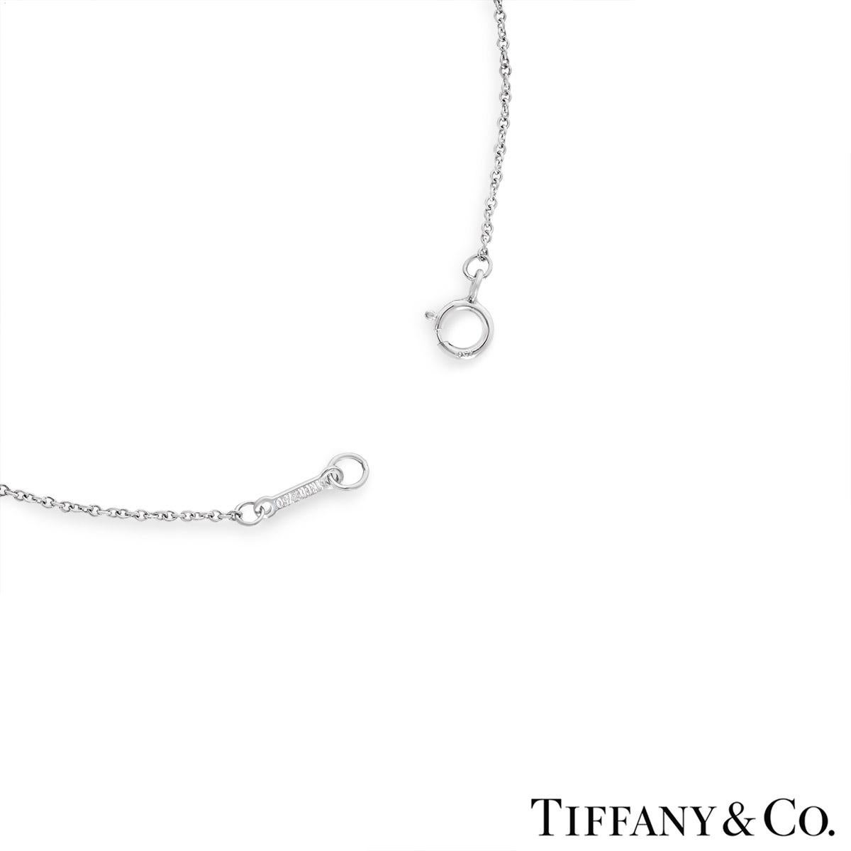 Tiffany & Co. White Gold Diamond Graffiti Love Pendant In Excellent Condition In London, GB