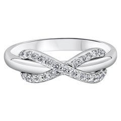 Tiffany & Co. White Gold Diamond Infinity Ring