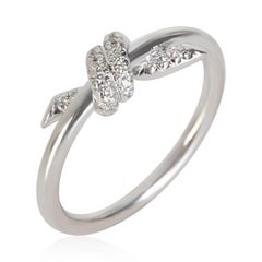 Tiffany & Co. White Gold Diamond Knot Ring